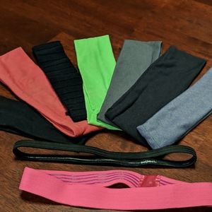 Bundle of 9 headbands in assorted colors and width